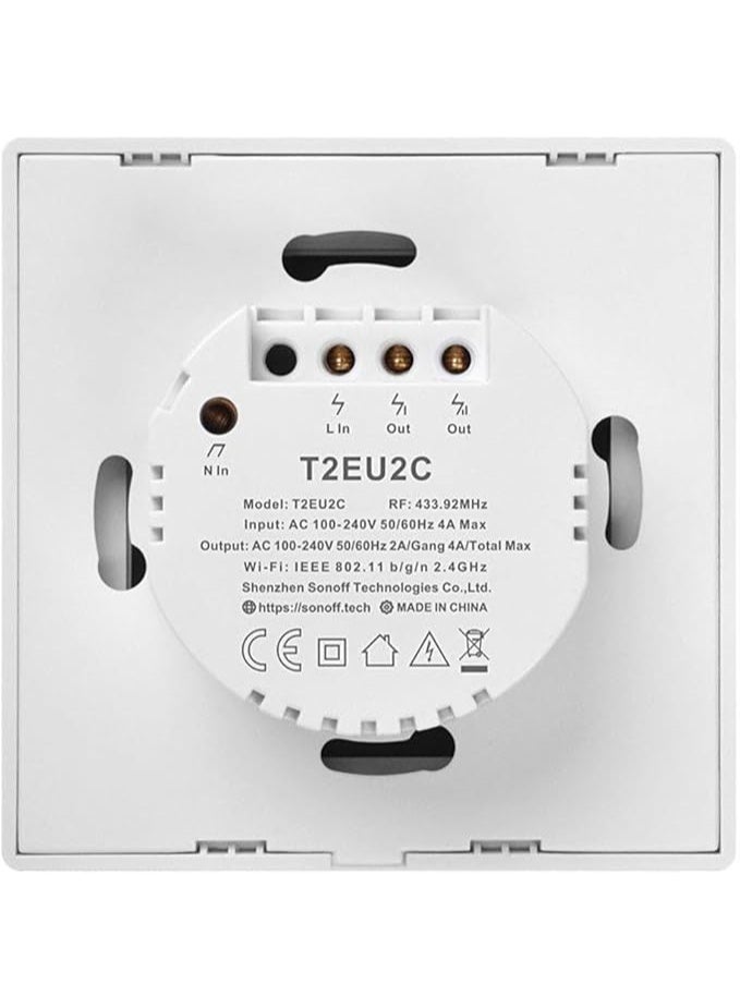 Sonoff Touch Switch T2EU 2C WiFi Brand, White - Image 5