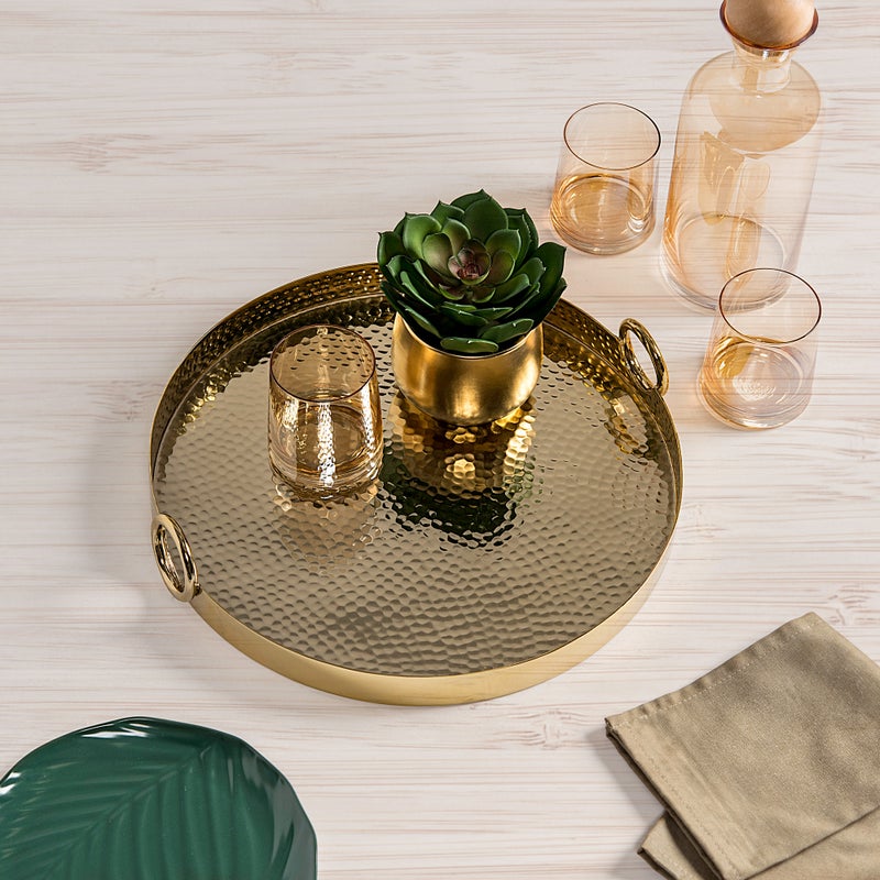 Dallaty Gold serving tray 36*36*6.5 cm - Image 1