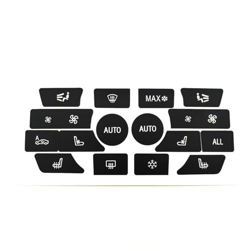 AtticZone AC Button Stickers Dash Panel Control Repair Decals Compatible with BMW 7 Series 2009-2014, 6 Series 2011-2019 - Image 1