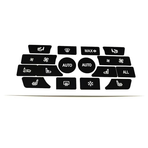 AtticZone AC Button Stickers Dash Panel Control Repair Decals Compatible with BMW 7 Series 2009-2014, 6 Series 2011-2019 - Image 2