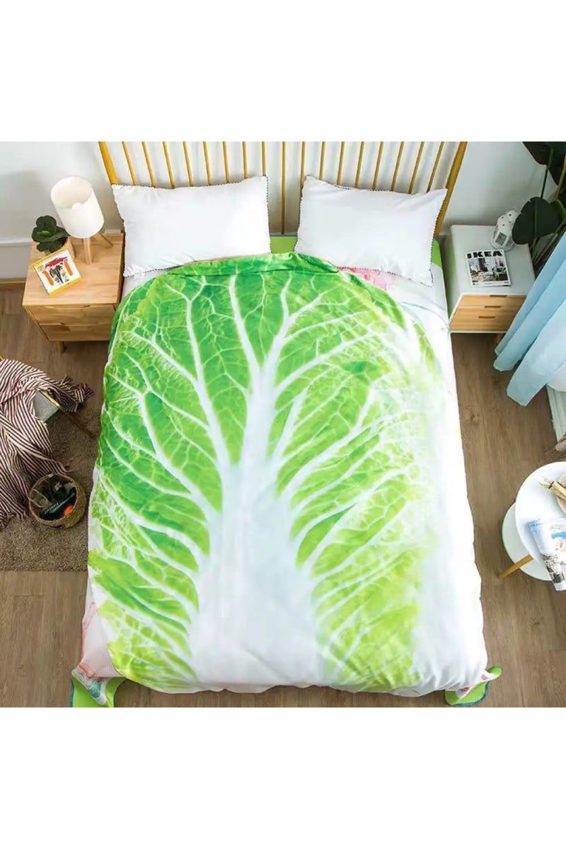 بطانية قيلولة نباتية 85×85 سم، بطانية على شكل فطيرة ملفوف، غطاء مكيف هواء صيفي، بطانية مكتب صغيرة