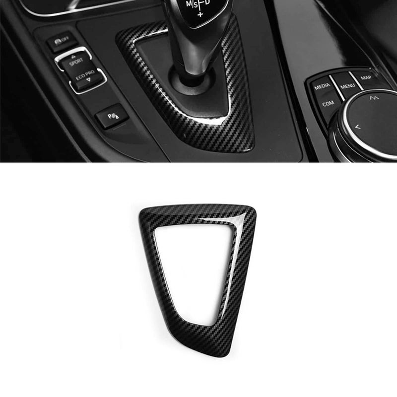 MICROCK Gear Shift Knob Panel Frame Trim for BMW F20 F21 F22 F23 F30 F34 F35 F32 F33 F36 1 2 3 4 Series 2014 2015 2016 2017 2018 ABS Carbon Fiber