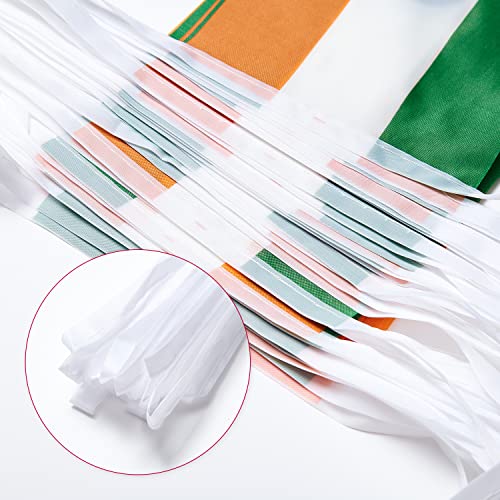 WXTWK India Flags Indian Small Mini Pennant String Banner Flag Festival Decorations(50 Feet 38 Flags) - Image 5