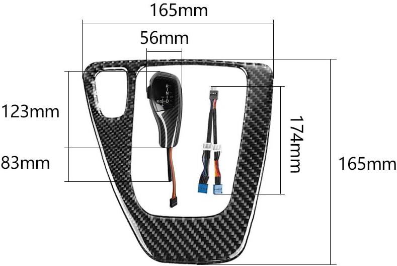 cheekyglo LED Ger Shift Kno with Trim Ger Cover Kno, utomtic Stick Shift Kno LED Cron Fiber Ger Car Shift Head Kno Shift Lever Fit for MWE90 E91 E92 E93 E84 X1 E81 E87 E89 Z4-E90 - Image 4