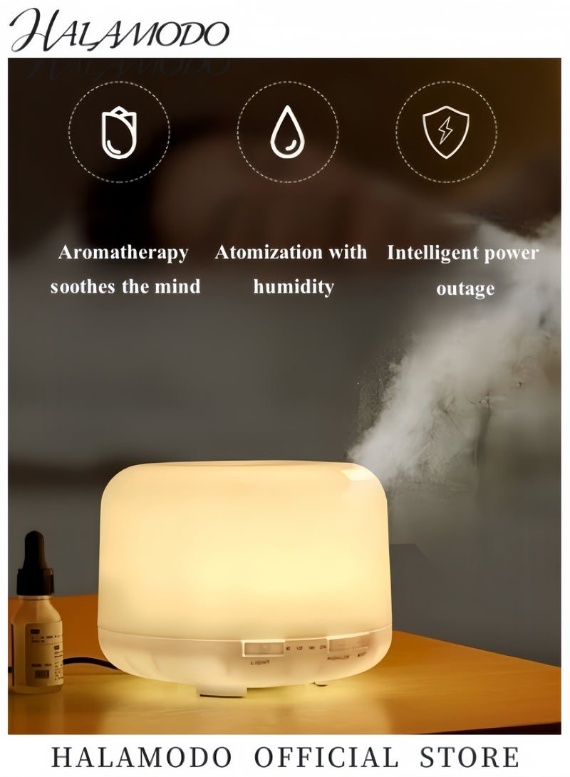 HALAMODO 500ml Essential Oil Diffuser Premium Ultrasonic Aromatherapy Fragrant Oil Humidifier Vaporizer & Timer for Bedroom Home Office Travel  - Image 2