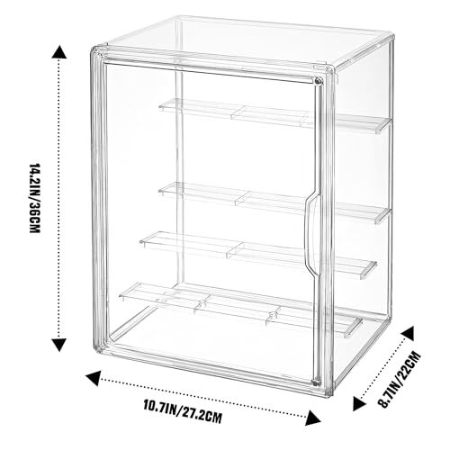 Cutora Clear Acrylic Display Case, 5 Tier Large Acrylic Blind Box for Figures, Dustproof Storage Organizer with Magnetic Door for Action Figures Toys, Stackable Collectibiles Showcase - Image 2