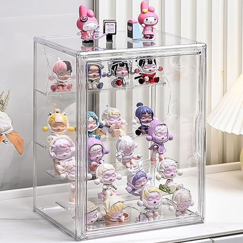 Cutora Clear Acrylic Display Case, 5 Tier Large Acrylic Blind Box for Figures, Dustproof Storage Organizer with Magnetic Door for Action Figures Toys, Stackable Collectibiles Showcase - Image 1
