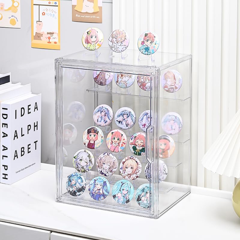 Cutora Clear Acrylic Display Case, 5 Tier Large Acrylic Blind Box for Figures, Dustproof Storage Organizer with Magnetic Door for Action Figures Toys, Stackable Collectibiles Showcase - Image 5