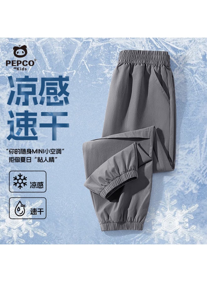 Pepco Piggy Banner Kids Pants Summer  New Boys Ice Silk Quick-dry Cargo Pants Girls Outdoor Casual Sports Pants - Image 3