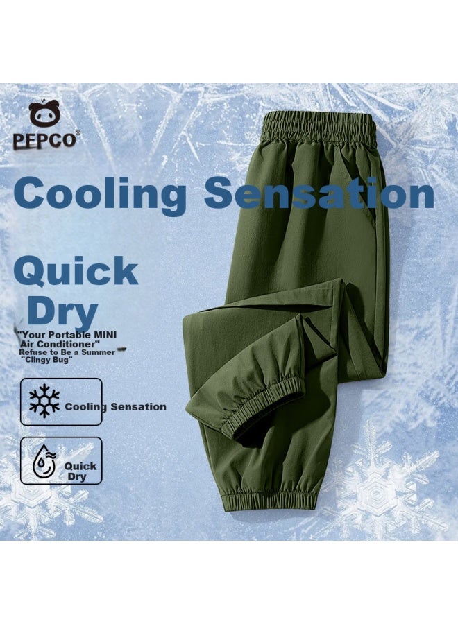 Pepco Piggy Banner Kids Pants Summer  New Boys Ice Silk Quick-dry Cargo Pants Girls Outdoor Casual Sports Pants - Image 4
