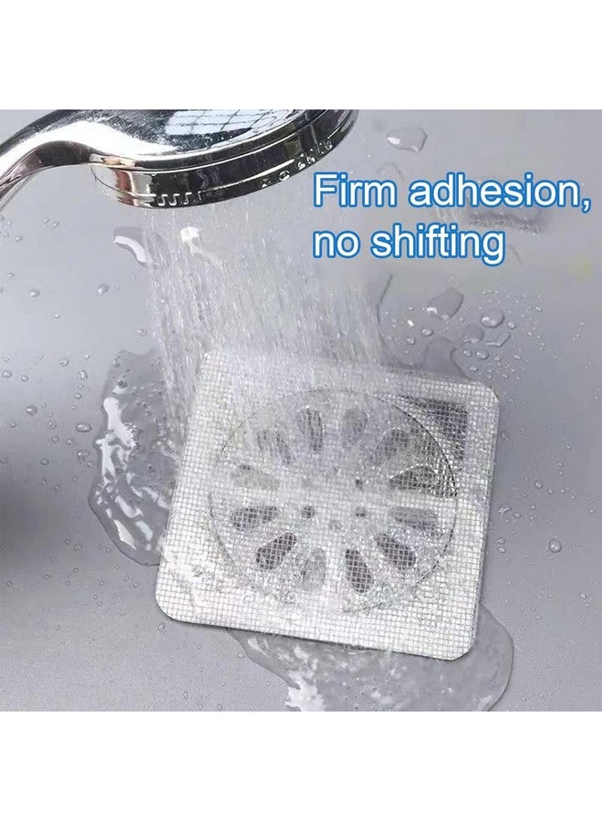 Qshare Disposable Shower Drain Cover - Large Waterproof Drain Cover Hair Catcher Drainage Jali Mesh Stickers for Bathroom, Laundry, Bathtub, Kitchen, Floor Sink Strainer Filter Drainage Cover (20) - Image 2