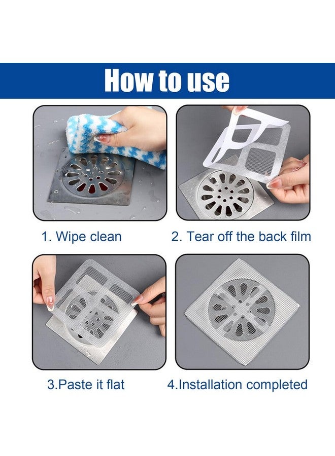 Qshare Disposable Shower Drain Cover - Large Waterproof Drain Cover Hair Catcher Drainage Jali Mesh Stickers for Bathroom, Laundry, Bathtub, Kitchen, Floor Sink Strainer Filter Drainage Cover (20) - Image 4