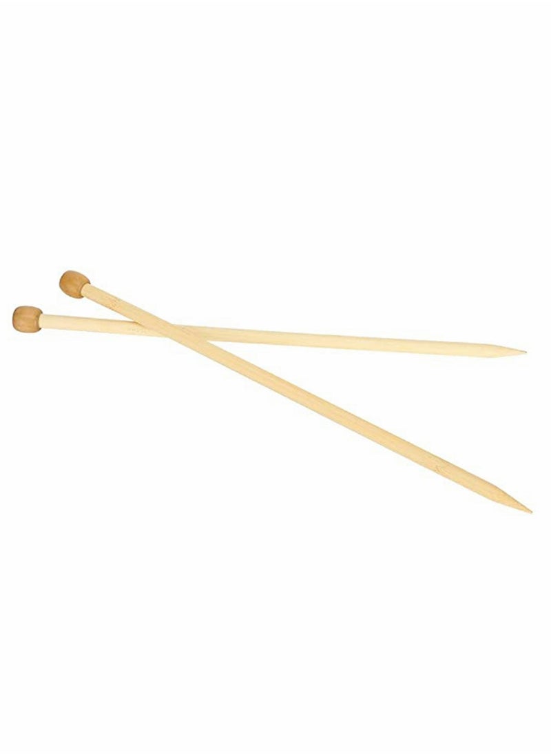 Generic - Portable Wooden Knitting Needles for DIY Projects 2Pcs Single Point Tools Ideal for Sweaters and Scarves - Image 1