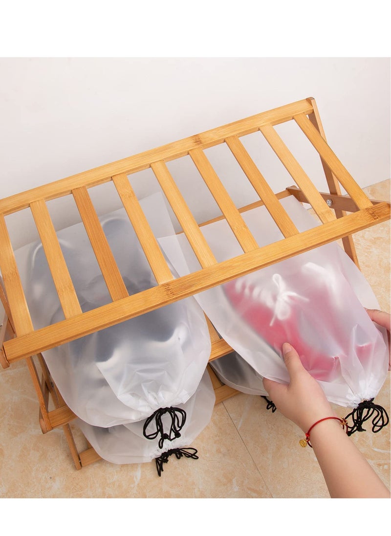 SYOSI - Transparent Shoe Bags, 10 Pack Travel Large Shoes Pouch Storage, Dust-Proof Storage Clear Window with Drawstring with Rope for Men and Women - Image 1