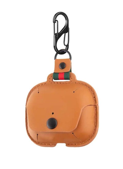 Protective Leather Charging Case Cover Compatible with Airpods 3 Brown