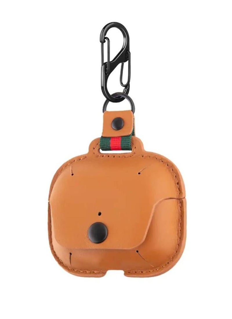 Protective Leather Charging Case Cover Compatible with Airpods 3 Brown