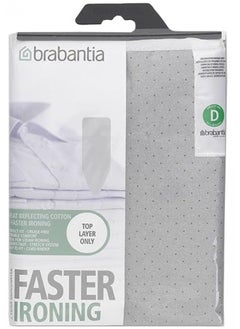 Brabantia Ironing Board Cover 53 x 18 Inch (Size D, Extra Large) Silver Metallic