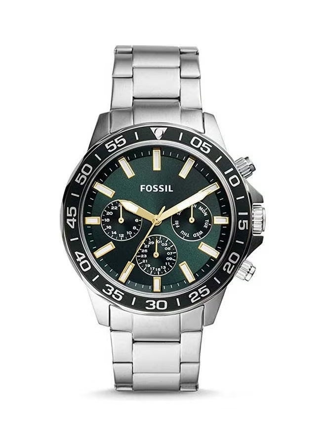 FOSSIL Men's Stainless Steel Chronograph Wrist Watch BQ2492 - 45 mm - Green  - Image 1