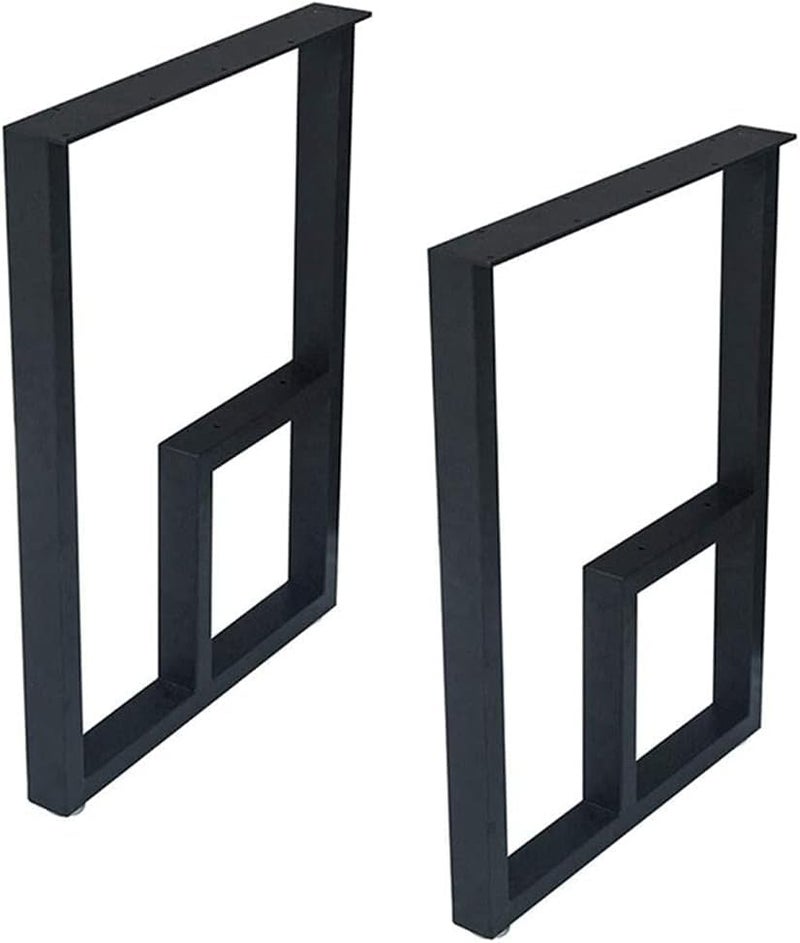 Ventuos Ventuos_ 28 20 inch Metal lLegs for Computer TableStudy Table for Home Legs Modern Welded mild Steel Leg Industrial Table Set of 02_Black Square_D  - Image 1