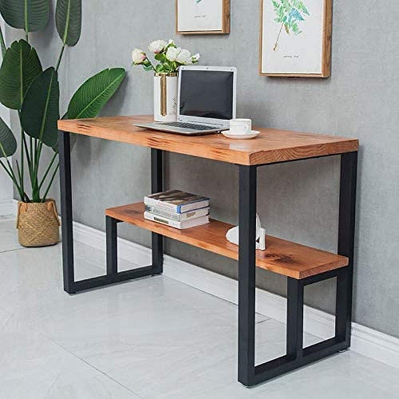 Ventuos Ventuos_ 28 20 inch Metal lLegs for Computer TableStudy Table for Home Legs Modern Welded mild Steel Leg Industrial Table Set of 02_Black Square_D  - Image 2