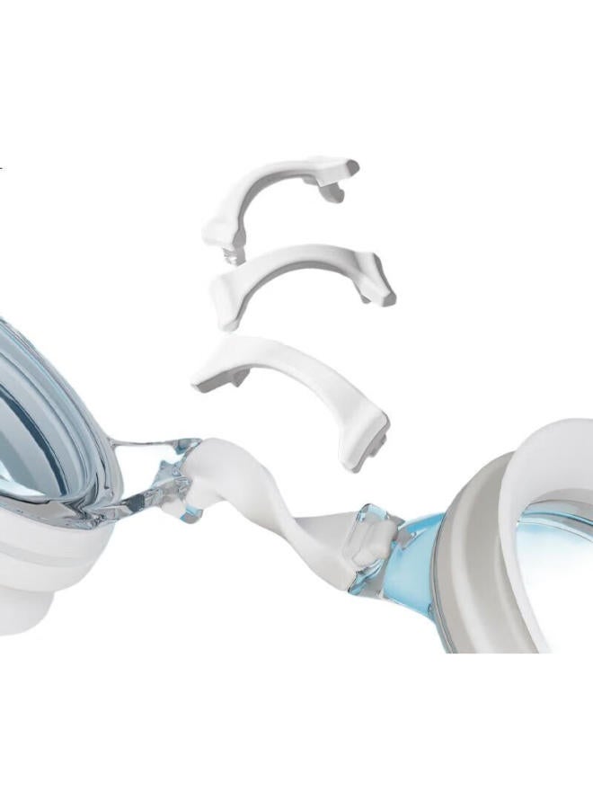 ERKE Swimming Goggles, Waterproof And Anti-Fog, For Men And Women, High-Definition, For Myopia, Professional Sports Goggles For Swimming And Diving, White, 300 Degrees - Image 2