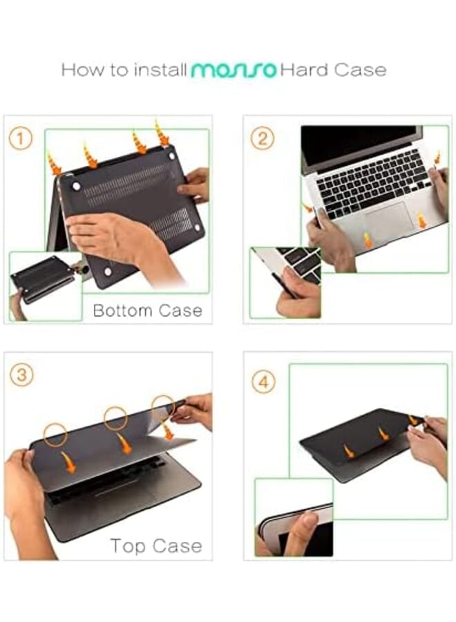 موسيسو متوافق مع موديلات حافظات Macbook Air مقاس 13 بوصة: A1466 وA1369 الإصدار الأقدم 2010 2017 إصدار غطاء حماية بلاستيكي صلب شفاف كريستالي - Image 3