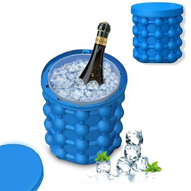 Flipco Silicone Ice Bucket & Ice Mold with lid, Silicon Ice Cube Maker Ice Cube Mold Cup, Suitable for Cold Storage Cold drimks - Image 1