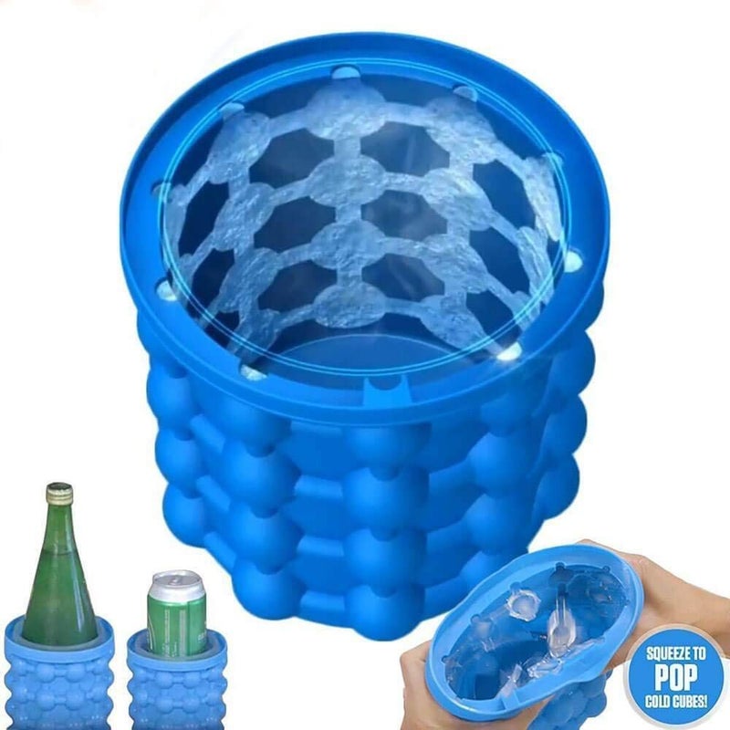 Flipco Silicone Ice Bucket & Ice Mold with lid, Silicon Ice Cube Maker Ice Cube Mold Cup, Suitable for Cold Storage Cold drimks - Image 4