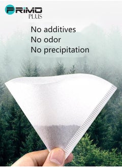 PRIMO PLUS 100 Piece Coffee Paper Filter V60 Size 02 White  - Image 5