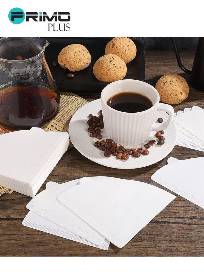 بريمو بلس - فلاتر قهوة v60 عدد 100 فلتر مقاس 02 حجم كبير ابيض - Image 1