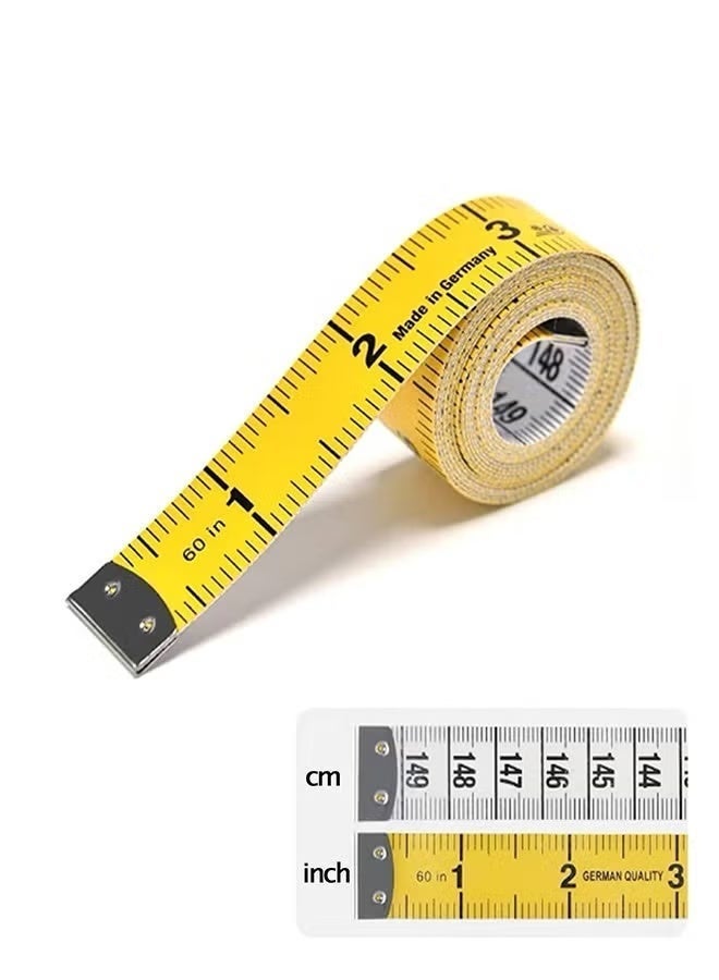 مقياس التapes الناعم لقياس الجسم، مقياس التapes المزدوج اللون والمزدوج المقياس لقياس الجسم، مقياس التapes للقياس والخياطة والخياط، مقياس التapes للكروشيه بطول 60 بوصة/150 سم - Image 1
