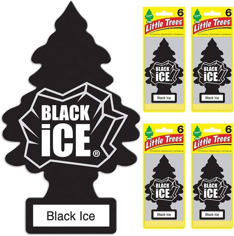 LITTLE TREES Car Air Freshener I Hanging Tree Provides Long Lasting Scent for Home & Office | Automatic Air Freshener | Auto or Home I Black Ice - Image 3