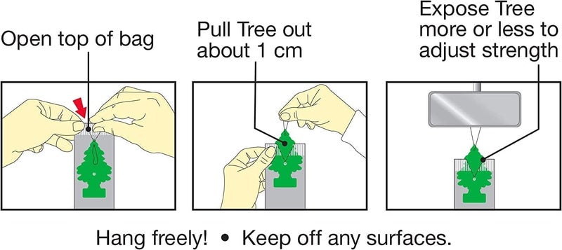 LITTLE TREES Car Air Freshener I Hanging Tree Provides Long Lasting Scent for Home & Office | Automatic Air Freshener | Auto or Home I Black Ice - Image 5