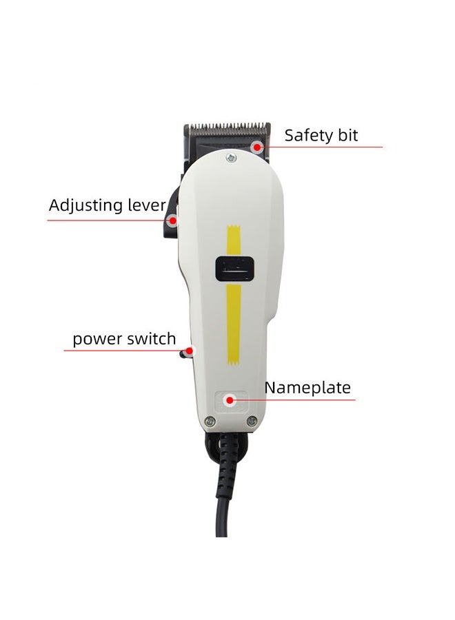 Arabest Professional Barber Hair Clipper, Cordless Hair Trimmer Beard Trimer, for Men Electric Hair Cutting Machine |Professional Super Taper Clipper | Corded| 4 Attachment Combs |Taper Blade | 3 Pin - GCC White - Image 3