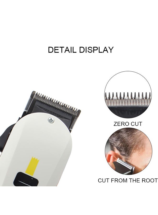 Arabest Professional Barber Hair Clipper, Cordless Hair Trimmer Beard Trimer, for Men Electric Hair Cutting Machine |Professional Super Taper Clipper | Corded| 4 Attachment Combs |Taper Blade | 3 Pin - GCC White - Image 2