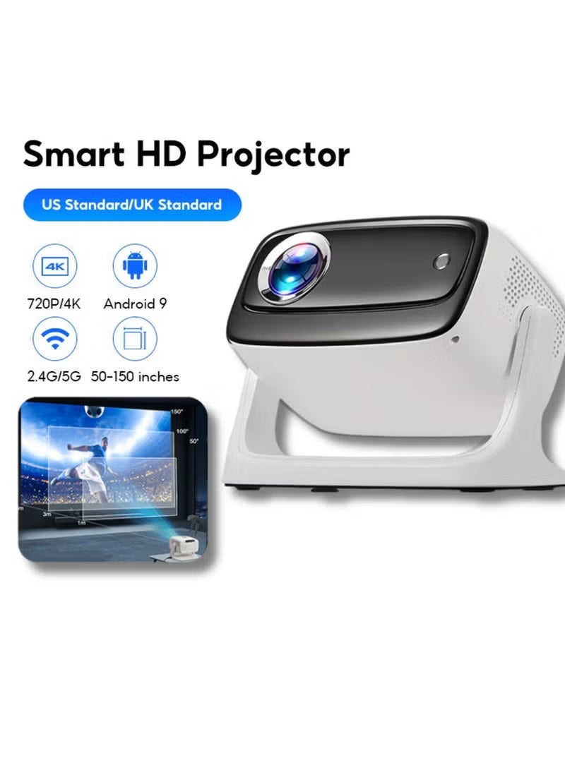 ELTRAZONE Smart Portable Projector with Android TV 11, Native 1080P Full HD 4K Support, Auto Focus, WiFi 6, and Rotating Stand - Image 4
