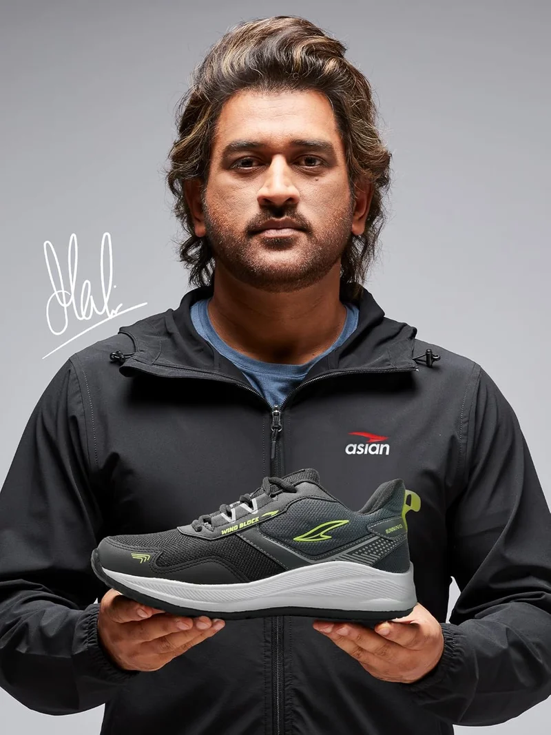 Asian Men's Black Green Sports Sneakers for Boys