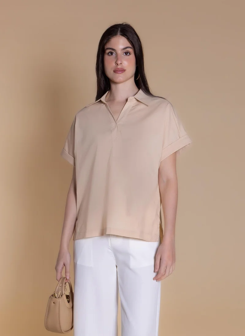 SHAPES SHORT SLEEVE POPLIN SHIRT
