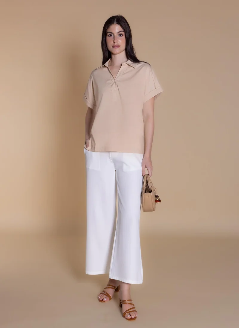 SHAPES SHORT SLEEVE POPLIN SHIRT