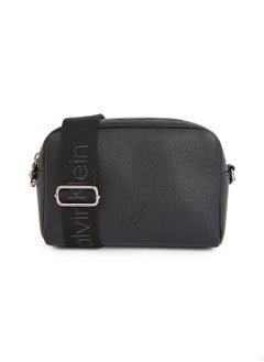 Calvin Klein Jeans Women's Ultralight Double Zip Crossover Bag - Faux Leather, Black  - Image 1