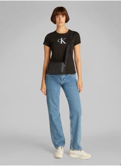 Calvin Klein Jeans Women's Ultralight Double Zip Crossover Bag - Faux Leather, Black  - Image 2