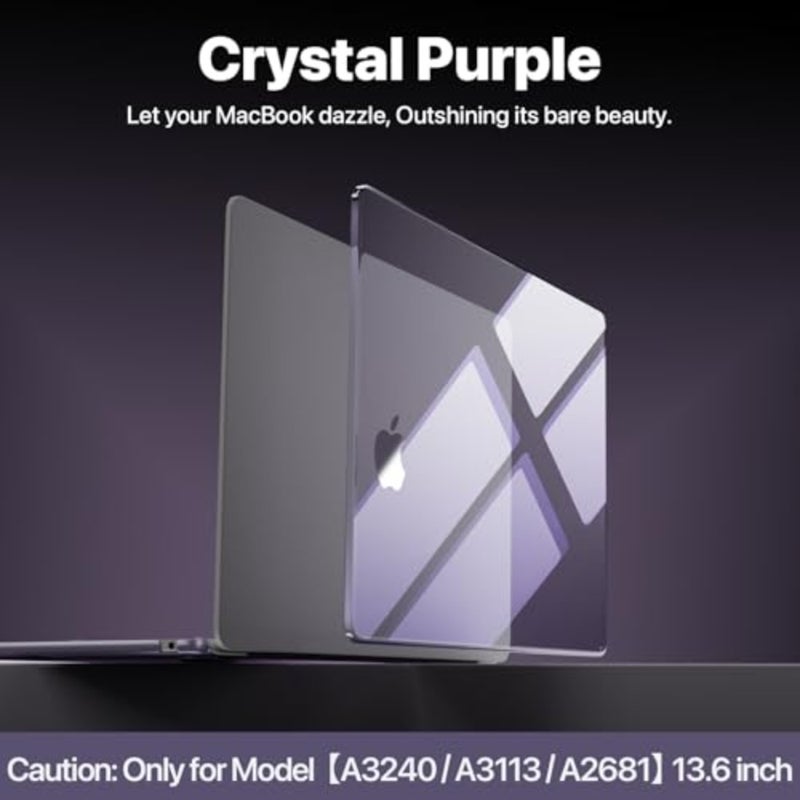 Soonjet Compatible with MacBook Air 13 inch Case, Crystal Clear Shell, Fits 2022-2026 M5/M4/M3/M2 A3449 A3240 A3113 A2681, Color-Matched Transparent Design for All MacBook Air 13.6 inch - Image 3