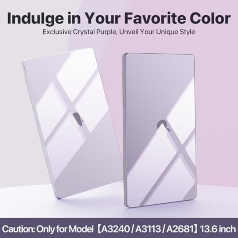 Soonjet Compatible with MacBook Air 13 inch Case, Crystal Clear Shell, Fits 2022-2026 M5/M4/M3/M2 A3449 A3240 A3113 A2681, Color-Matched Transparent Design for All MacBook Air 13.6 inch - Image 5