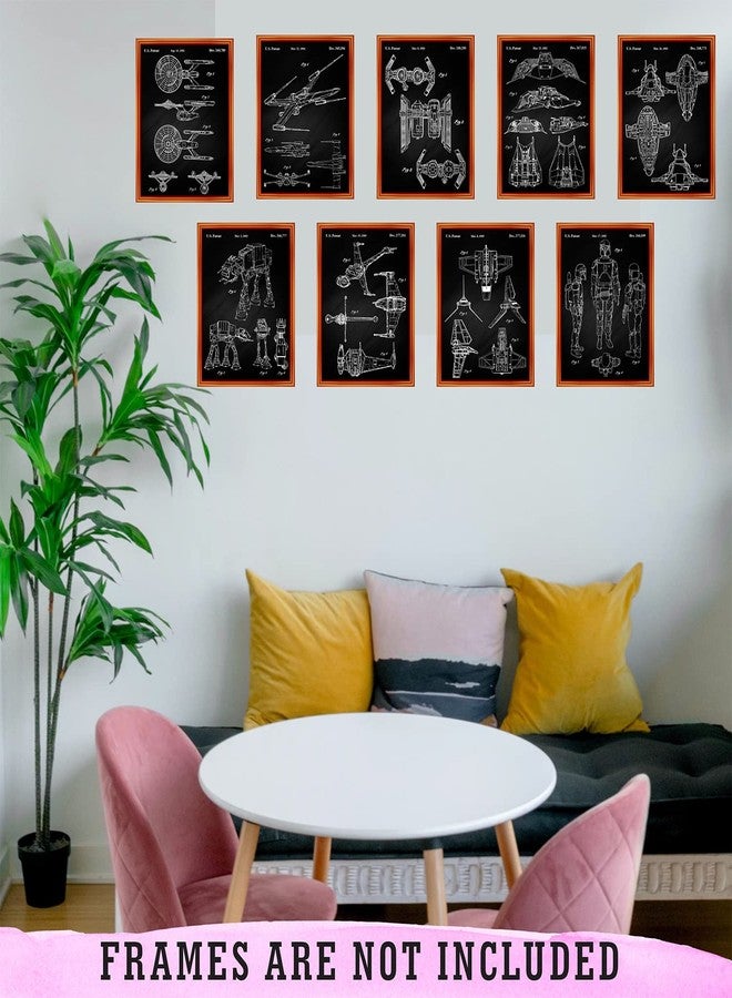 PARTH IMPEX Vintage Star Vessels Patent Prints - Set of 9 (8x10) Unframed Wall Art Poster Gifts for Boys Men Women Home Office Studio Garage Man Cave Student Comic-Con Sci Fi Wars Movies Fan Game Room Decor - Image 3