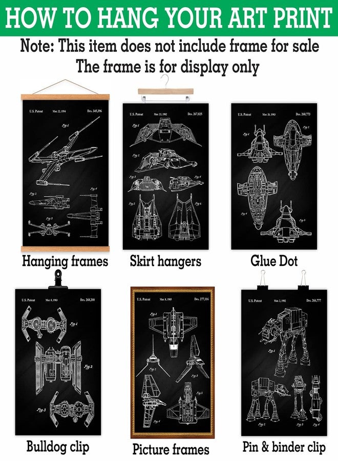 PARTH IMPEX Vintage Star Vessels Patent Prints - Set of 9 (8x10) Unframed Wall Art Poster Gifts for Boys Men Women Home Office Studio Garage Man Cave Student Comic-Con Sci Fi Wars Movies Fan Game Room Decor - Image 4