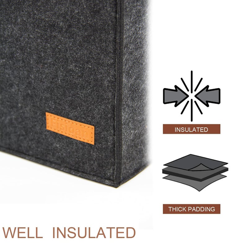 Fisioan 6 Bottle Wine Carrier Tote Reusable Grocery Bags for Travel, Camping and Picnic, Perfect Wine Lover Gift - Image 3