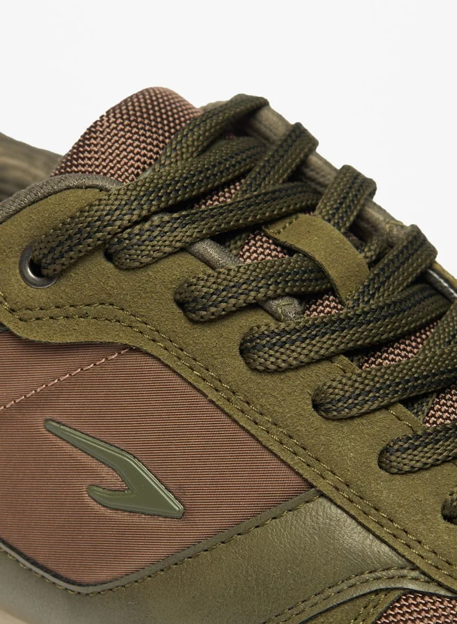 Dash Men's Colourblock Sports Shoes with Lace-Up Closure