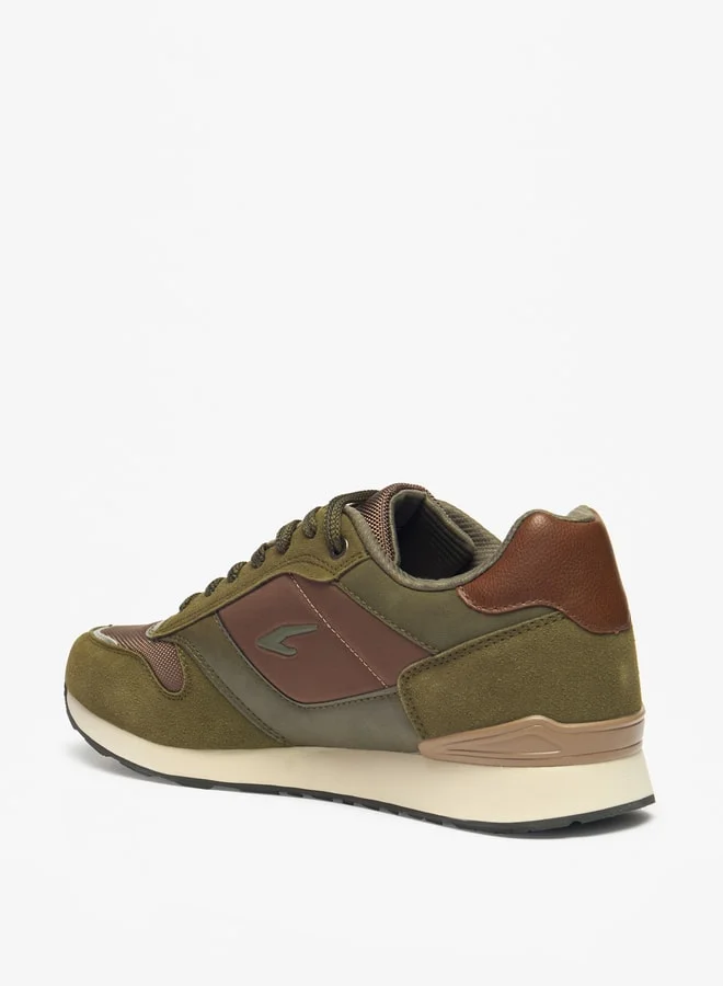 Dash Men's Colourblock Sports Shoes with Lace-Up Closure