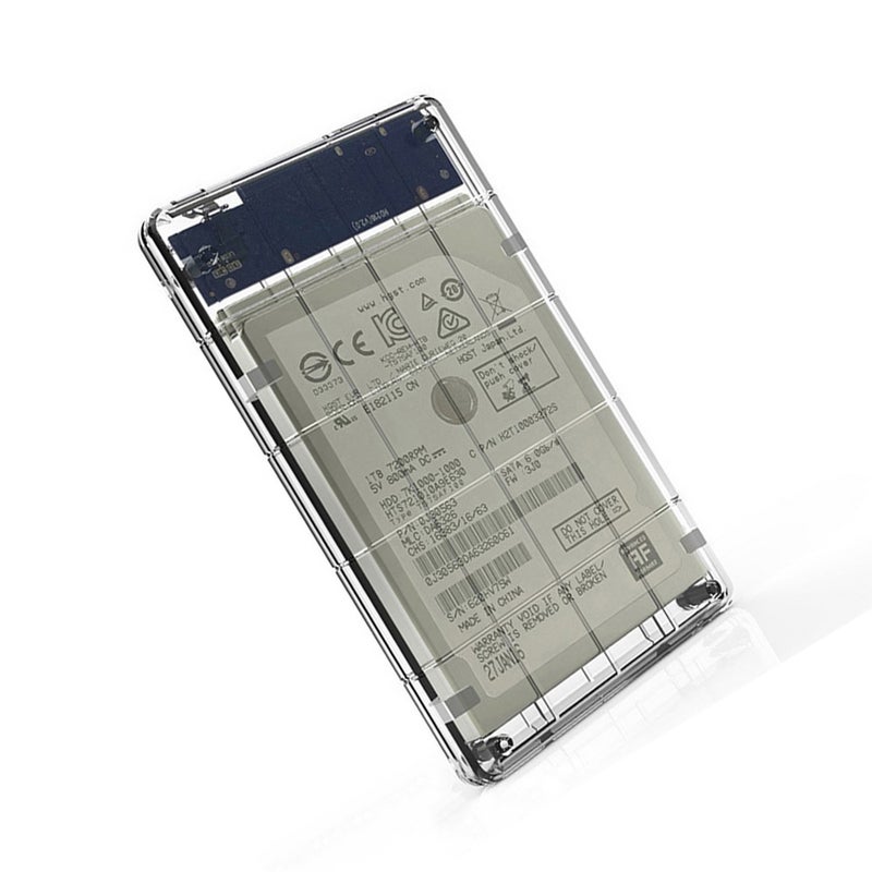 USB3.0 Hard Drive Case SATA HDD SSD Portable High-speed Transmission HDD Enclosure Clear - Image 2