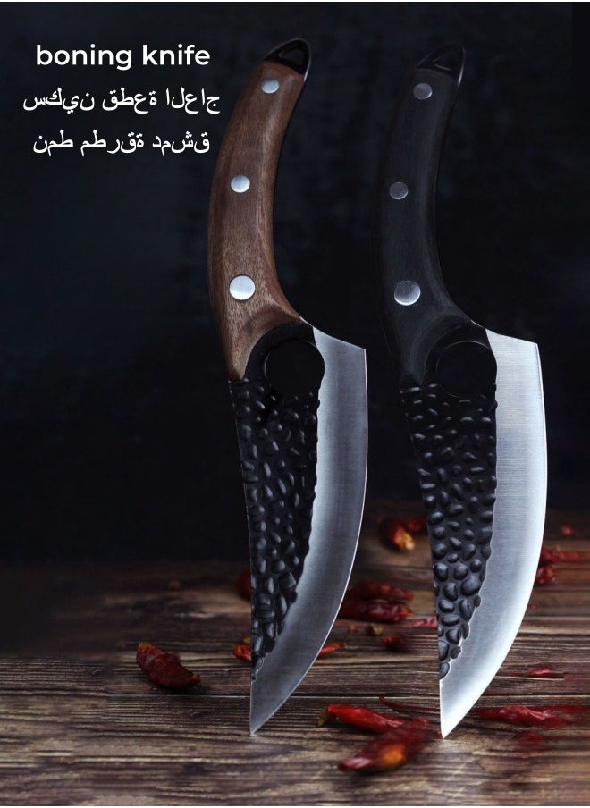 Browning - Stainless Steel Express Skinning and Cutting Point Knife Hammer Pattern Slicing Knife Deboning Knife Beef and Sheep Butchering Knife - Walnut Color Handle - Image 1